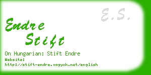 endre stift business card